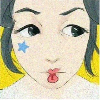 动漫练习者头像：马尾少女头像插画